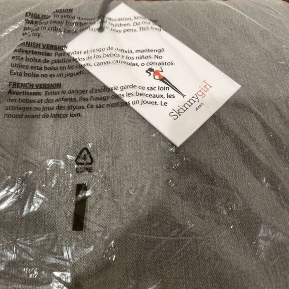 Skinny Girl Celeste Straight High Rise Jeans Gray Sz.28W NWT - Picture 2 of 3